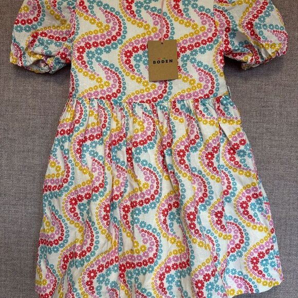 NWT Boden Red Cotton Linen Rainbow Dress - Picture 5 of 7